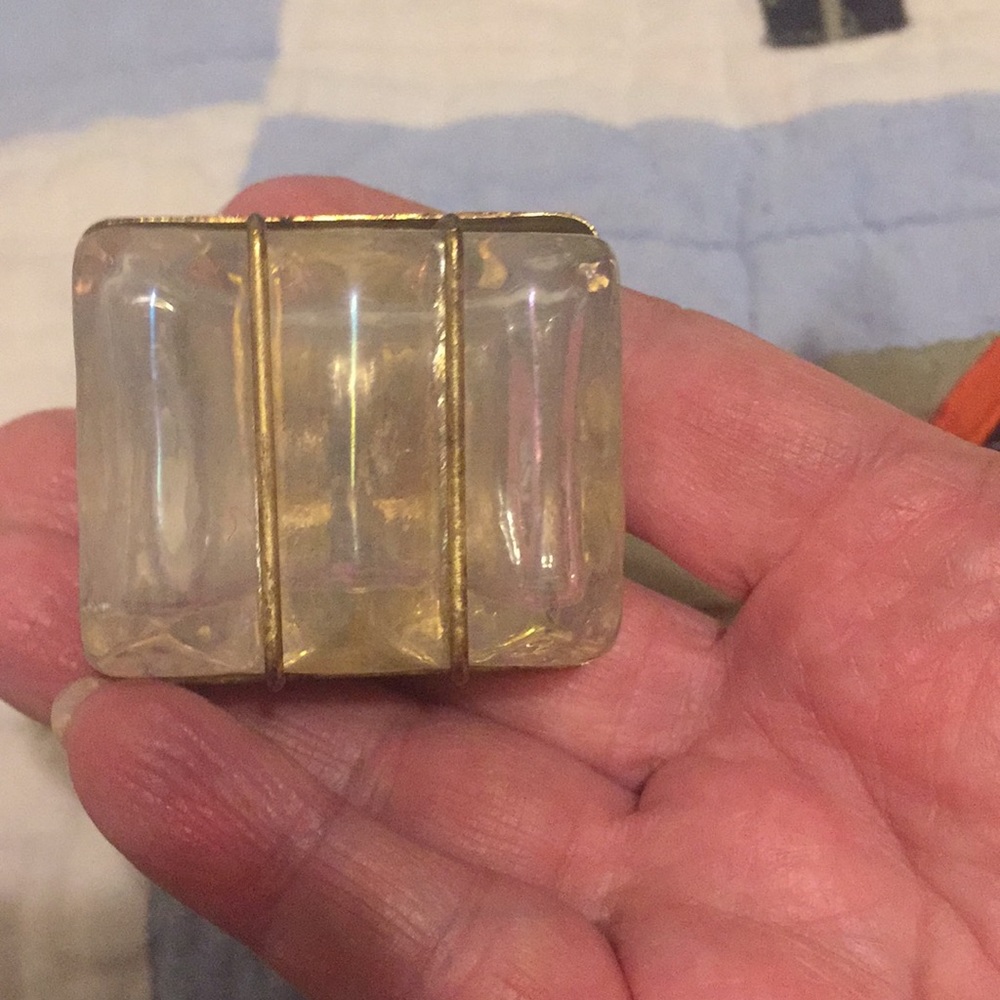 Anthropologie glass brass knobs